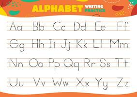 Alphabet Rückverfolgung Arbeitsblatt zum Kinder vektor