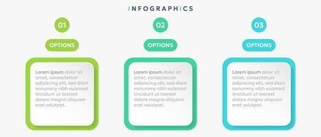 3 alternativ infographics design mall vektor