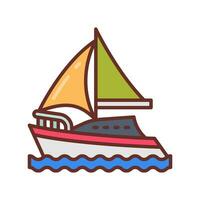 Segelboot Symbol im Vektor. Illustration vektor