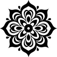 Mandala - - minimalistisch und eben Logo - - Vektor Illustration