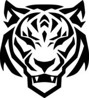 tiger - minimalistisk och platt logotyp - vektor illustration