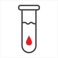 Blut im Prüfung Tube Symbol Vektor, Illustration, Symbol vektor