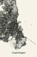 Vektor editierbar Stadt Straße Karte von Kopenhagen, Dänemark