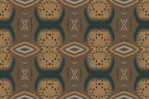 ikat damast- paisley broderi bakgrund. ikat Ränder geometrisk etnisk orientalisk mönster traditionell.aztec stil abstrakt vektor illustration.design för textur, tyg, kläder, inslagning, sarong.