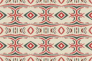 ikat blommig paisley broderi bakgrund. ikat grafik geometrisk etnisk orientalisk mönster traditionell.aztec stil abstrakt vektor illustration.design för textur, tyg, kläder, inslagning, sarong.