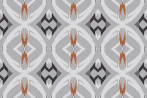 Ikat nahtlos Muster Stickerei Hintergrund. Ikat Blumen- geometrisch ethnisch orientalisch Muster traditionell. Ikat aztekisch Stil abstrakt Design zum drucken Textur, Stoff, Saree, Sari, Teppich. vektor