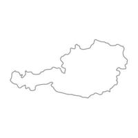 vektor illustration av kartan över österrike på vit bakgrund