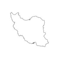 vektor illustration av kartan över Iran på vit bakgrund