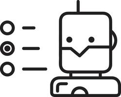 artificiell intelligens ikon symbol vektor bild. illustration av de hjärna robot inlärning mänsklig smart algoritm design bild.