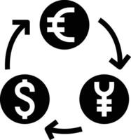 pengar utbyta betalning ikon symbol vektor bild. illustration av de dollar valuta mynt grafisk design bild