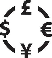 pengar utbyta betalning ikon symbol vektor bild. illustration av de dollar valuta mynt grafisk design bild