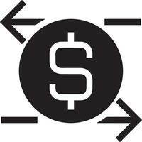 pengar utbyta betalning ikon symbol vektor bild. illustration av de dollar valuta mynt grafisk design bild