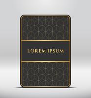 Eleganter Premium-Look. Dunkelgraue Kartenform mit goldenem Muster. Vektor-Illustration vektor