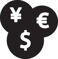 pengar utbyta betalning ikon symbol vektor bild. illustration av de dollar valuta mynt grafisk design bild