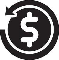 Geld Austausch Zahlung Symbol Symbol Vektor Bild. Illustration von das Dollar Währung Münze Grafik Design Bild