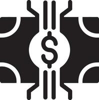 pengar utbyta betalning ikon symbol vektor bild. illustration av de dollar valuta mynt grafisk design bild