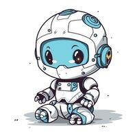 süß Karikatur Astronaut. Vektor Illustration von ein süß Astronaut Charakter.