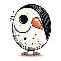 süß Karikatur Pinguin. Vektor Illustration auf ein Weiß Hintergrund.