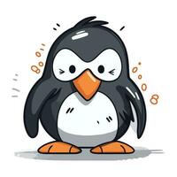 söt tecknad serie pingvin. vektor illustration. söt pingvin.