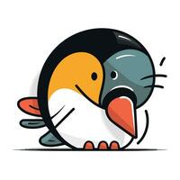 Pinguin Karikatur Vektor Illustration. süß Karikatur Pinguin Symbol.