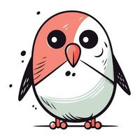 süß Karikatur Pinguin. Vektor Illustration isoliert auf Weiß Hintergrund.