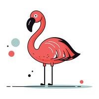 flamingo vektor illustration. isolerat på en vit bakgrund.