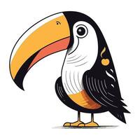 toucan isolerat på vit bakgrund. vektor illustration i tecknad serie stil.