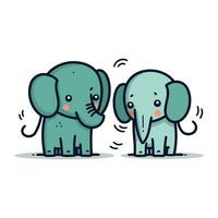 süß Elefant Karikatur Gekritzel. Vektor Illustration. eps10