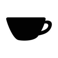 Kaffee Tasse Symbol Vektor Design Symbol zum Cafe oder Restaurant. Silhouette von Tasse zum Kaffee. das ästhetisch von das Tasse ist schwarz