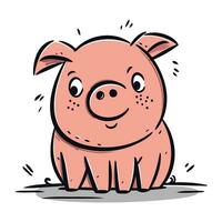 komisch Schweinchen. Vektor Illustration von ein komisch Schweinchen.