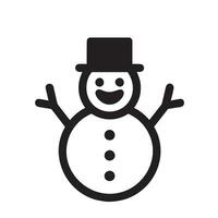 Vektor Schneemann Symbol, Weihnachten Piktogramm.