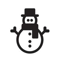 Vektor Schneemann Symbol, Weihnachten Piktogramm.