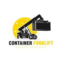 Gabelstapler Container Vektor Illustration Logo