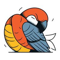 tecknad serie papegoja ikon. vektor illustration av en papegoja.