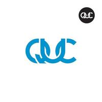 Brief quc Monogramm Logo Design vektor