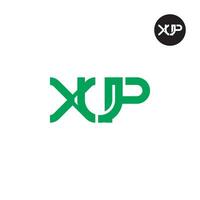 Brief xup Monogramm Logo Design vektor