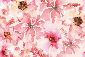 sömlös mönster blomma med akvarell.designad för tyg och tapet, årgång stil.blommande blommig målning för sommar.botanik blomma pastell bakgrund.abstrakt bakgrund. vektor