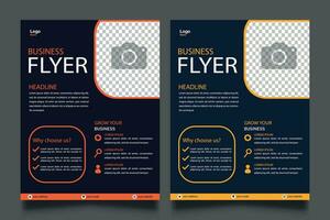 stationär flygblad design. flygblad tidskrift, infographics folder design. företags- stationär verklig egendom byrå social media Rapportera design. stationär flygblad tidskrift design. vektor