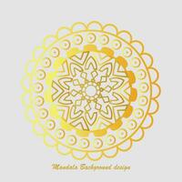 minimalistisch Spiritualität Indien, Islam Mandala Gold Hintergründe. Hochzeit Mandala Ornament glänzend runden Luxus Startseite zum drucken. Blumen- strukturiert. vektor