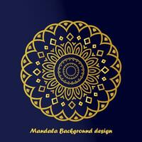 minimalistisch Spiritualität Indien, Islam Mandala Gold Hintergründe. Hochzeit Mandala Ornament glänzend runden Luxus Startseite zum drucken. Blumen- strukturiert. vektor