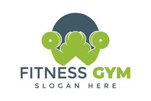 modern minimalistisch Fitnessstudio Fitness Logo. Bodybuilding Aktivität Logo Design Vorlage vektor