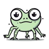 Frosch Karikatur Charakter Vektor Illustration. süß Frosch Tier Charakter