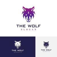 Wolf Design Logo Vektor Vorlage