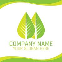 Grün Blatt Öko Natur vegan Logo zum Ökologie Unternehmen oder Gesundheit Essen Geschäft vektor