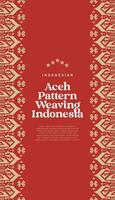 indonesisch aceh Muster Weberei Illustration vektor