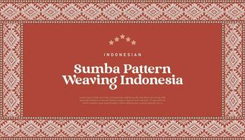 indonesiska sumba mönster vävning illustration vektor