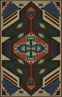 navajo Stammes- Vektor nahtlos Muster. einheimisch amerikanisch Ornament. ethnisch Süd Western Dekor Stil. Boho geometrisch Ornament. Vektor nahtlos Muster. Mexikaner Decke, Teppich. gewebte Teppich