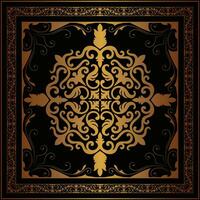 elegant guld och svart matta mönster vektor