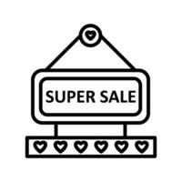 Symbol für die Super-Sale-Linie vektor