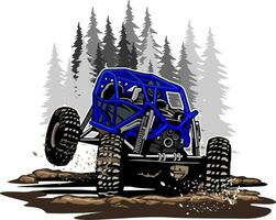 Buggy utv Offroad Sozial Verein Logo Design Vektor